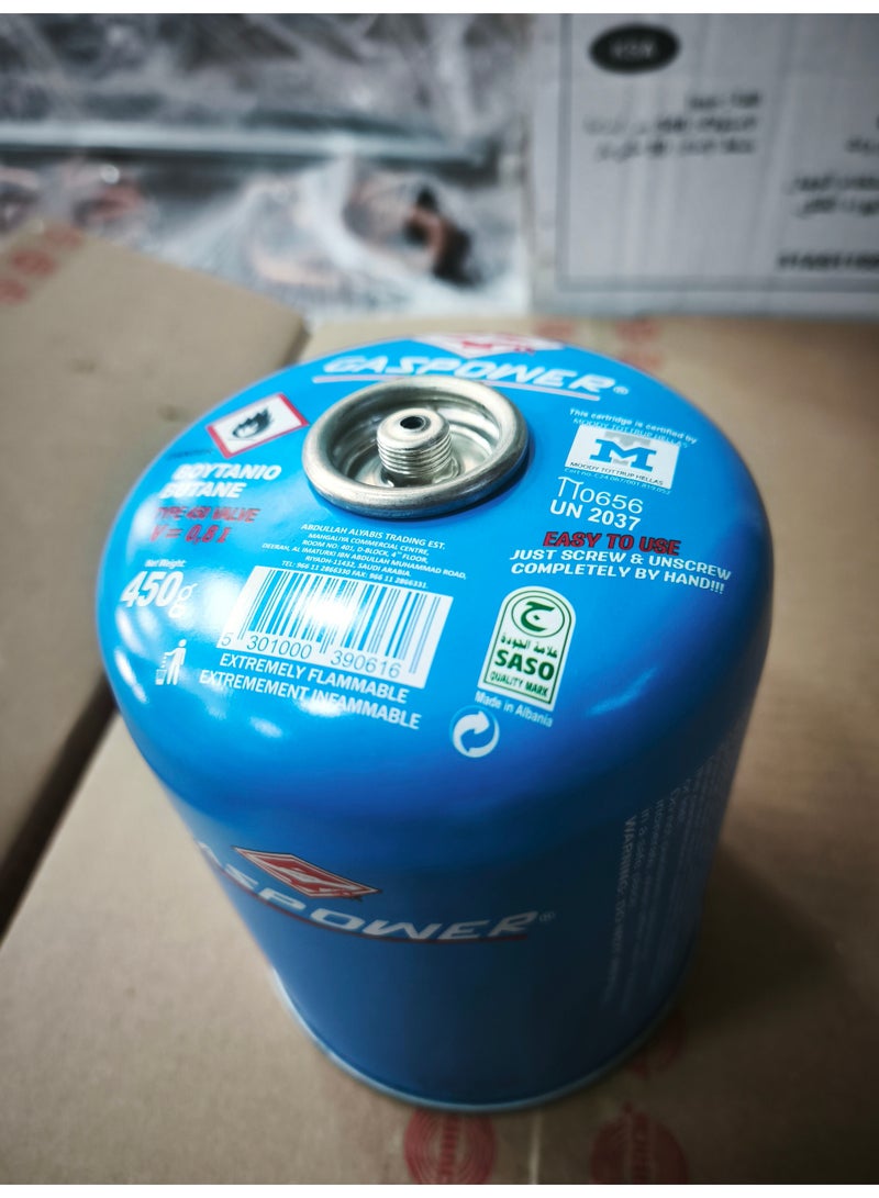 GASPOWER 3 Pieces of Large Outdoor Camping Butane Gas 450g - Image 2
